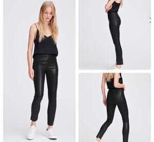 Rag & Bone $996 Simone Lined Sz 6 Lamb Leather Pants Cigarette Rocker Chic EUC